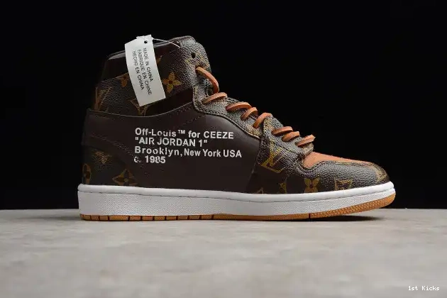 1st Kicks Shoes OW AQ0818-158 x Jordan Off-Louis AJ1 Air 1 0518